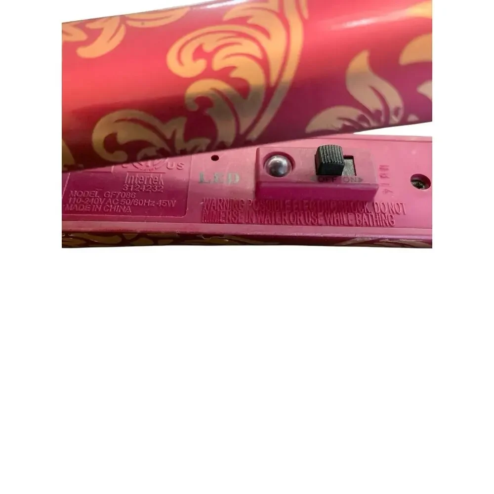 Ultra CHI Flat Iron Hair Straightener Pink Gold‎ Floral 1 Inch Ceramic